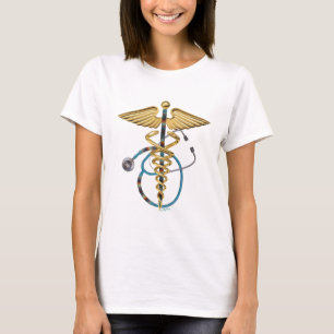 Camiseta Caduceus & estetoscópio