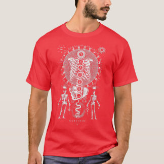 Camiseta CADUCEUS Kundalini Chakras de Alquimia Oculta