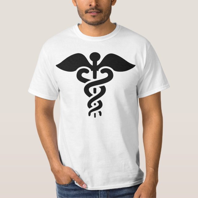 Camiseta Caduceus preto do impressão (Frente)