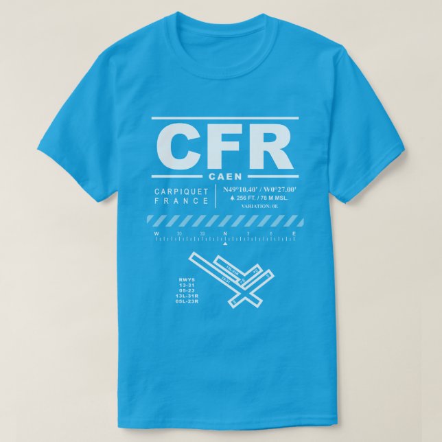 Camiseta Caen - Carpiquet Airport CFR T Shirt (Frente do Design)