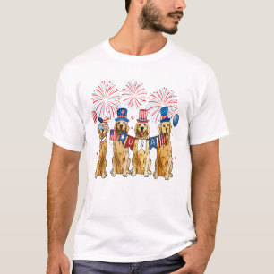 Camiseta Cães 1776 América Patriótica Quarto 4 de julho dos