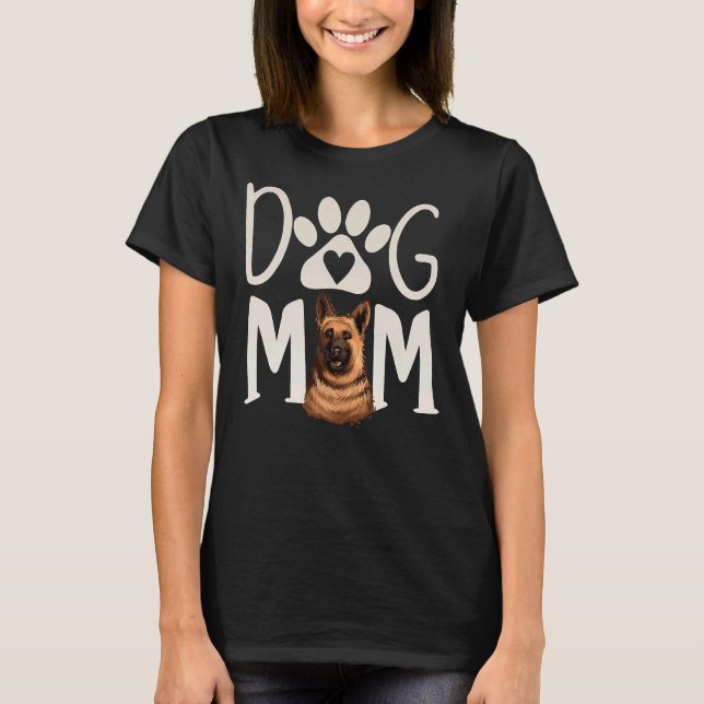 Camiseta Cães 365 Cães German shepherd Mãe (Frente)