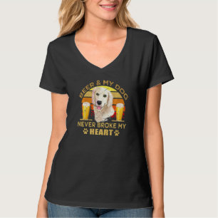 Camiseta Cães 365 Cerveja & Golden Retriever Nunca Parti M