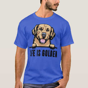 Camiseta Cães 365 Ouros A Retriever Dog A vida é o Ouro 
