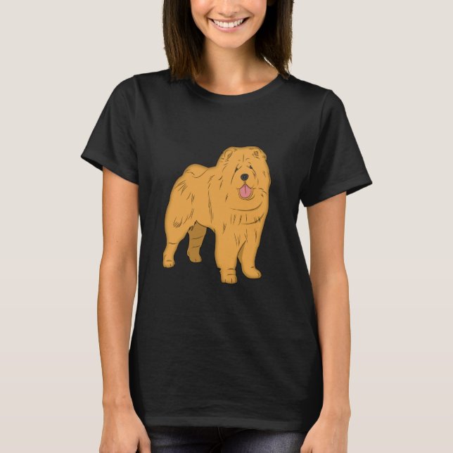 Camiseta Cães adoram Chow Chow Mein (Frente)