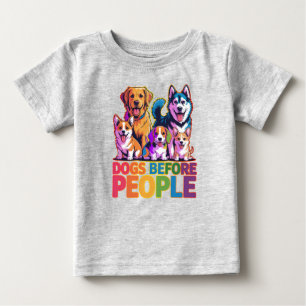 Camiseta Cães Antes das Pessoas Citação Divertida para Aman