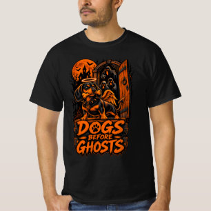 Camiseta Cães Antes dos Fantasmas Dachshund Halloween Guard