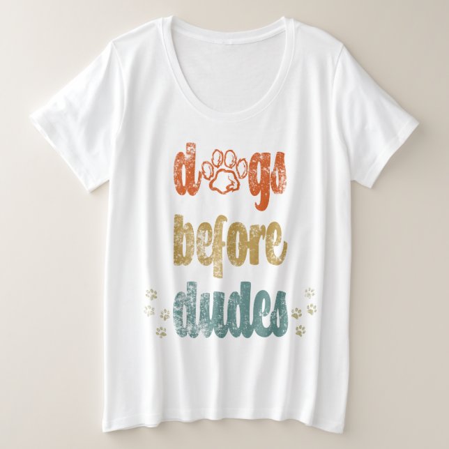 Camiseta Cães antes dos homens | Os melhores presentes para (Frente do Design)