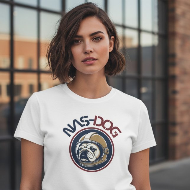 Camiseta Cães Astronautas Engraçados no Espaço (Criador carregado)