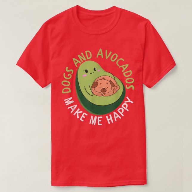 Camiseta Cães Avocadog E Avocado Dogocado (Frente do Design)