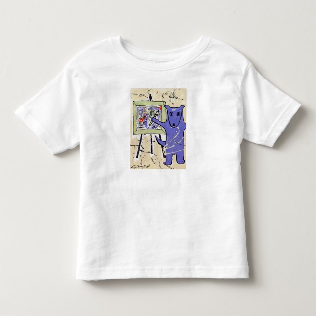 Camiseta "Cães azuis como série dos artistas" pelo artista (Frente)