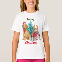 Cães bonitos desejando Feliz Natal