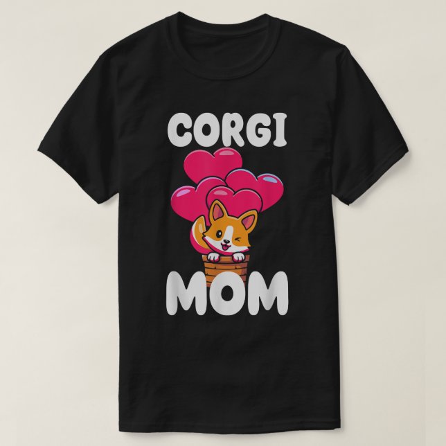 Camiseta Cães Bons Mães Cachorros Flores Amigas Corgi Mãe  (Frente do Design)