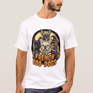 Camiseta Cães Boo Franceses Design de Bulldog Francês de Ha