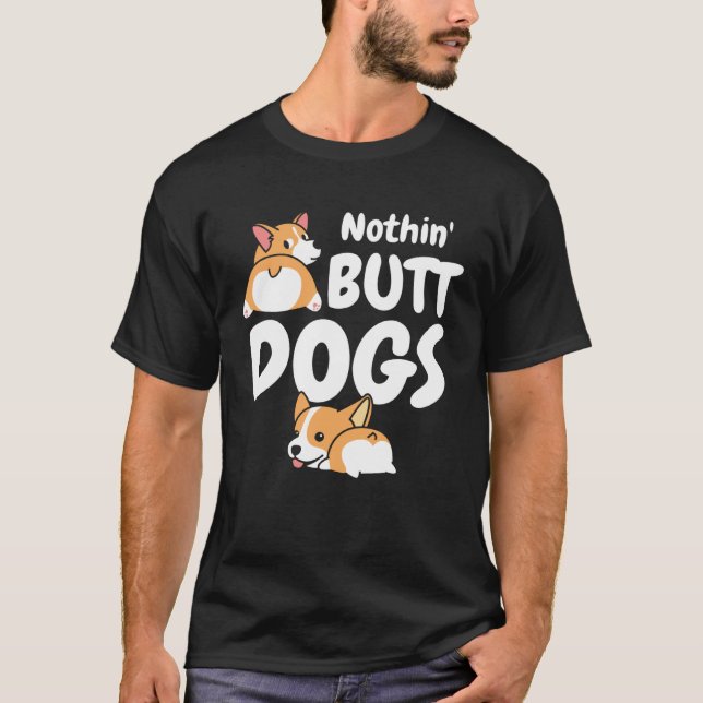 Camiseta Cães bumbuns com impressão digital Corgi (Frente)