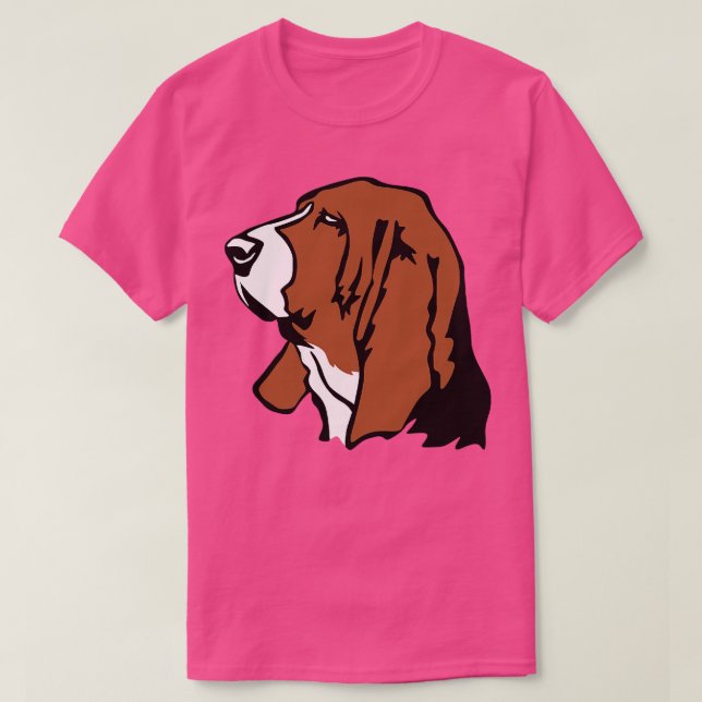 Camiseta Cães Cachorros de Caça-Caça-Basset (Frente do Design)