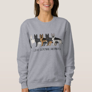 Camiseta Cães Cachorros Lindos da Raça Pastor Alemão Eu Amo