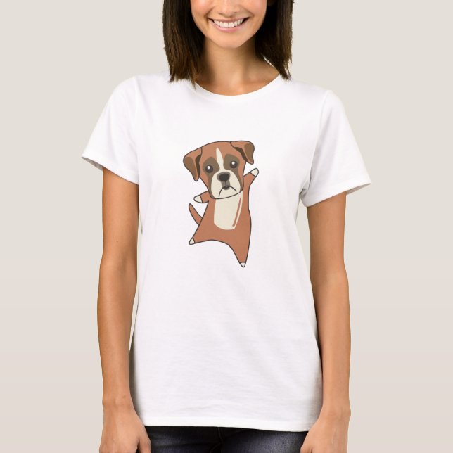 Camiseta Cães Cães Boxer Cachorros De Cachorro Para Criança (Frente)