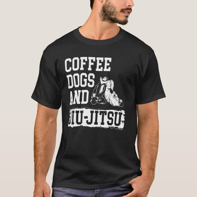 Camiseta Cães Café Jiu Jitsu BJJ Cães (Frente)