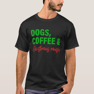 Camiseta Cães Café Música de Natal