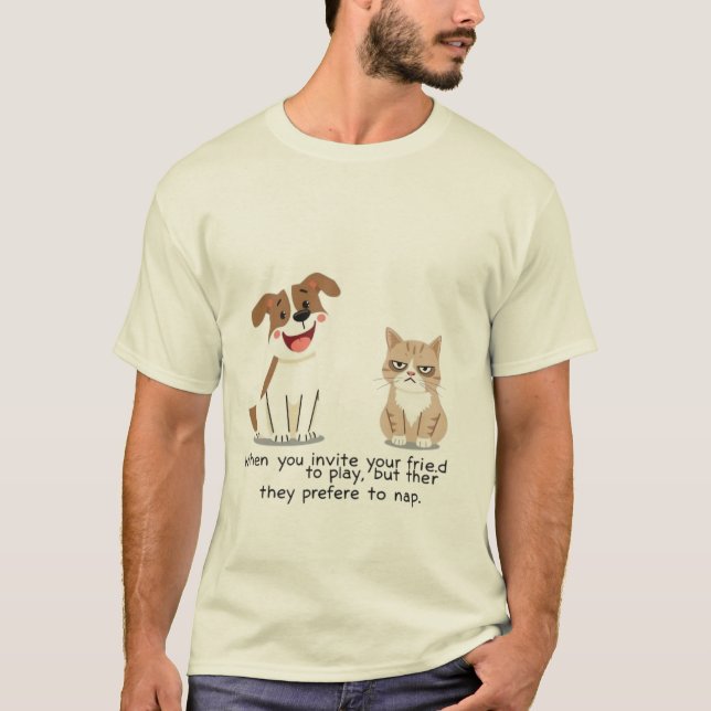 Camiseta Cães Cheios e Gatos De Bolas (Frente)