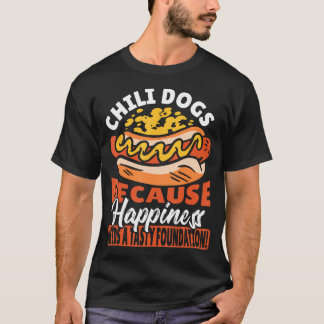 Camiseta Cães-Chili Cães-Quentes Lover Cães-Quentes Cães-Qu