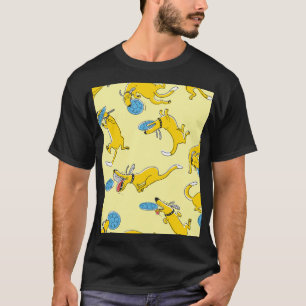 Camiseta Cães com atividade: padrão desportivo de frisbeije