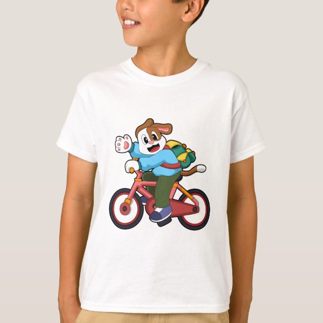 Camiseta Cães com Bicicleta (Frente)