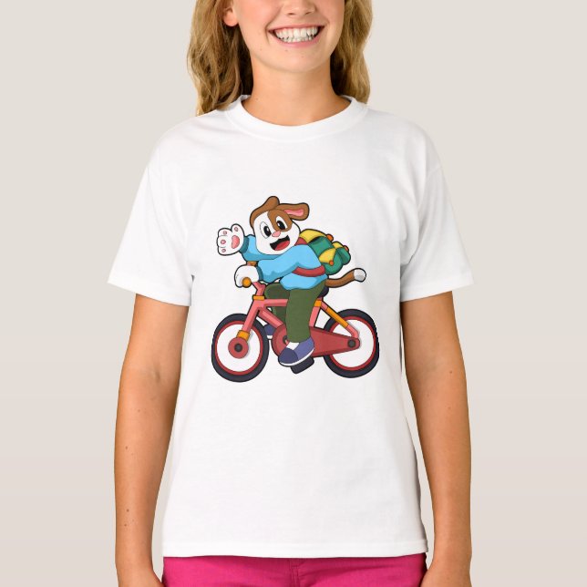 Camiseta Cães com Bicicleta (Frente)