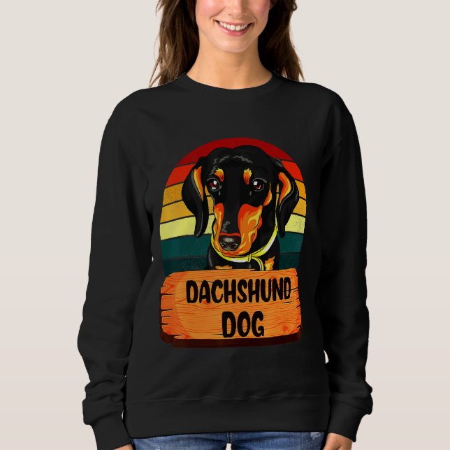 Camiseta Cães com Dachshund Colores Retroativos (Frente)