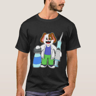 Camiseta Cães como Médico com Seringa