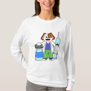 Camiseta Cães como Médico com Seringa