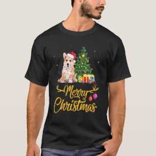 Camiseta Cães Corgi Fofos Natal Feliz Decoração Natal