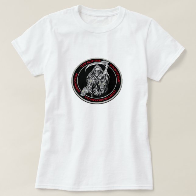 Camiseta Cães da guerra 1-32 (Frente do Design)