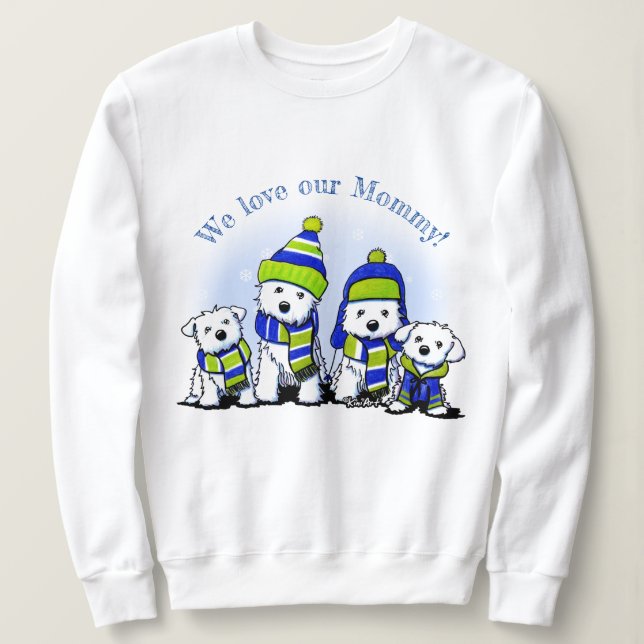 Camiseta Cães da tripulação KiniArt Cozy (Frente do Design)