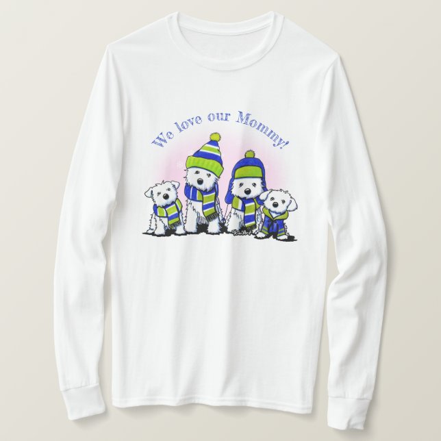 Camiseta Cães da tripulação KiniArt Cozy (Frente do Design)