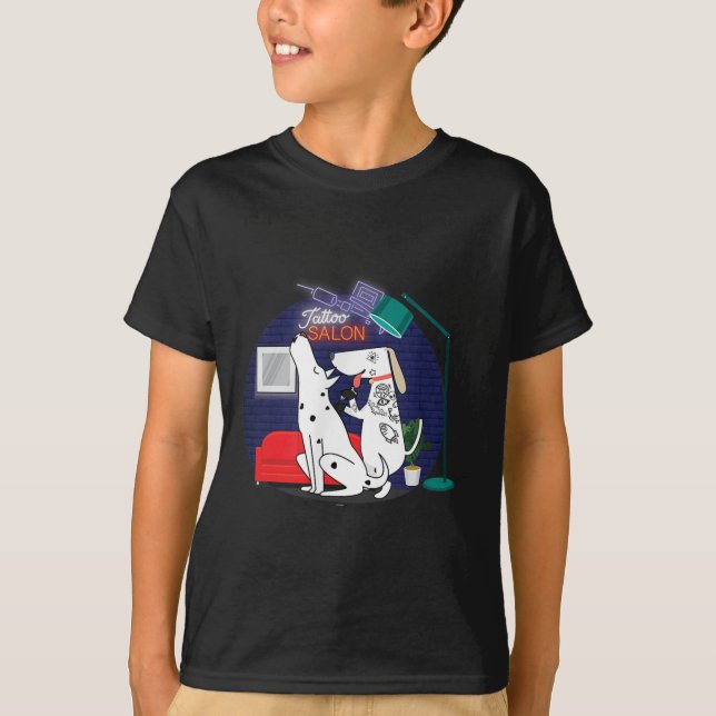 Camiseta Cães Dalmáticos Incríveis Tatuagem Cachorro Compro (Frente)