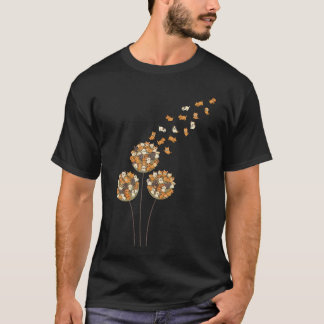 Camiseta Cães Dandelion Arte Cachorro Fofo Flor