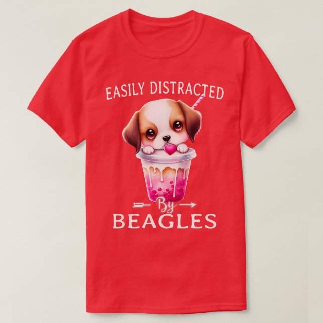 Camiseta Cães de beagle em bruto 2 (Frente do Design)