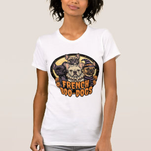 Camiseta Cães de Boo Franceses Design de Bulldog Francês de