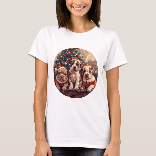 Camiseta Cães de Cachorro Pit Bull de Natal (Frente)