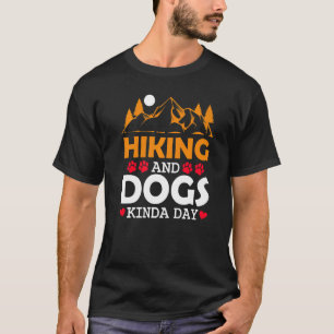 Camiseta Cães de Caminho Hiker Pet Adventure Montanhas Lake