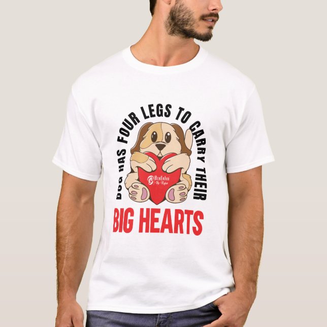 Camiseta Cães de Coração Grande Brancos (Frente)