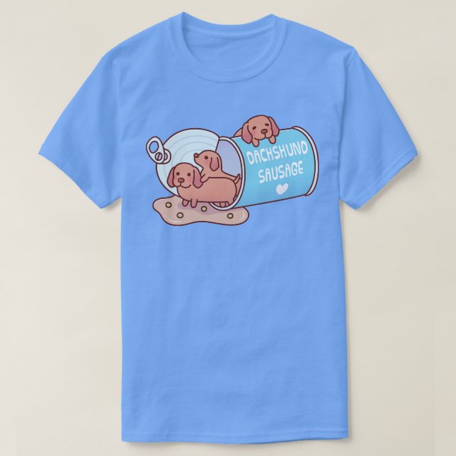 Camiseta Cães De Enchimento De Dachshund Bonitos Em Uma Lat (Frente do Design)