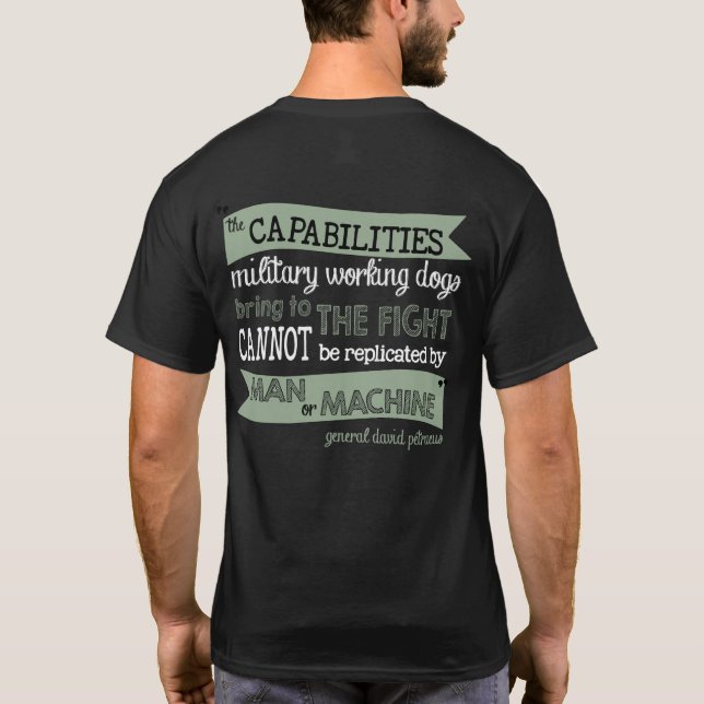 Camiseta Cães de funcionamento militares (escuros) (Verso)