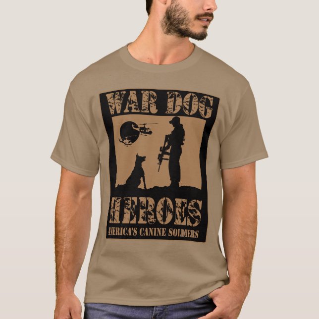 Camiseta Cães de Guerra - Heros Caninos das Américas (Frente)