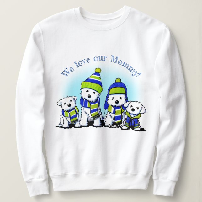 Camiseta Cães de KiniArt Cozy Crew (Frente do Design)