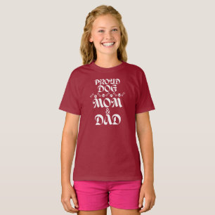 CAMISETA CÃES DE MÃE E PAI DE CÃO ORGULHOSOS ADORA PETAS DE