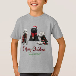Camiseta Cães de Natal Feliz