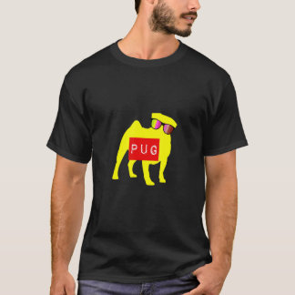 Camiseta Cães de Óculos de Sol Retrô Pug
